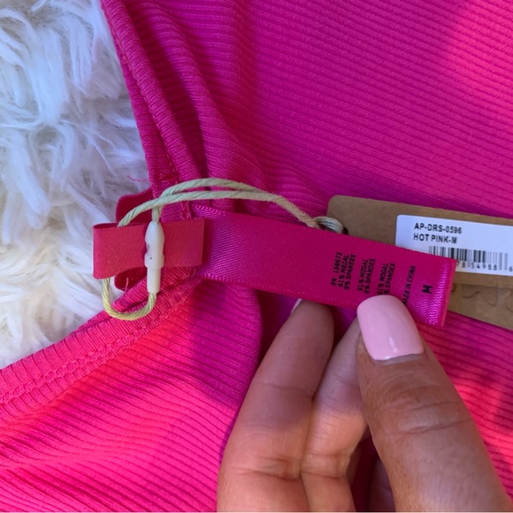 Skims|NWT|Hot Pink|Soft Lounge Long Slip Dress *FREE Alo Canvas Tote* Size - M - Picture 4 of 5